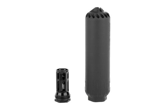 HUXWRX Flow 7.62 TI Suppressor includes a muzzle device for attachment